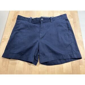 sz 34 5" inseam J. Crew Factory Men's Flex Chino Shorts Navy Blue EUC